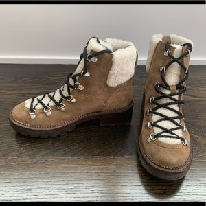 Marc Fisher Capell Shearling Lace-Up Boot